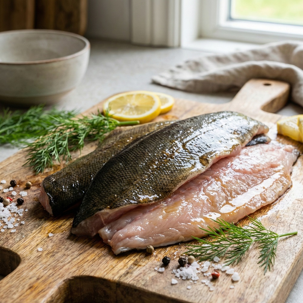 Filet z lina ze skórą